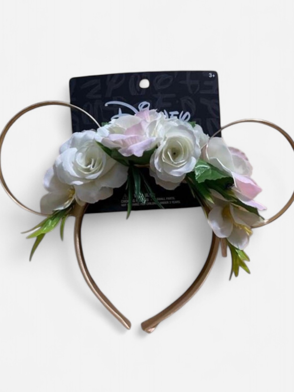 Disney Gold Floral Mouse Ears Headband